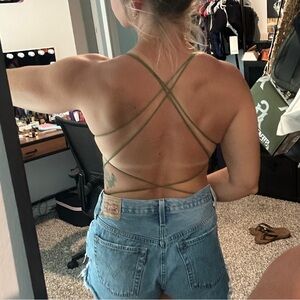 Open Back Strappy Bodysuit